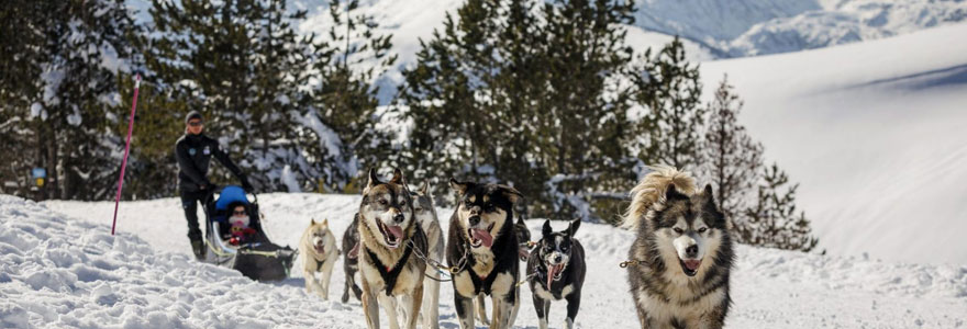 sortie en Andorre en chien de traineau