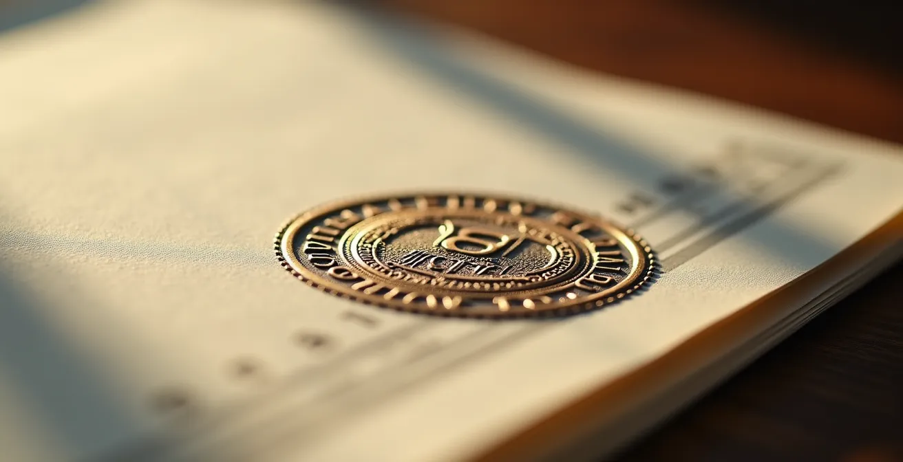 Détail macro d'un document fiscal avec texture de papier