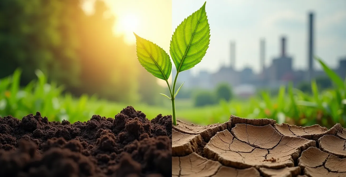 Comparaison visuelle de l'impact environnemental entre basket éthique et conventionnelle