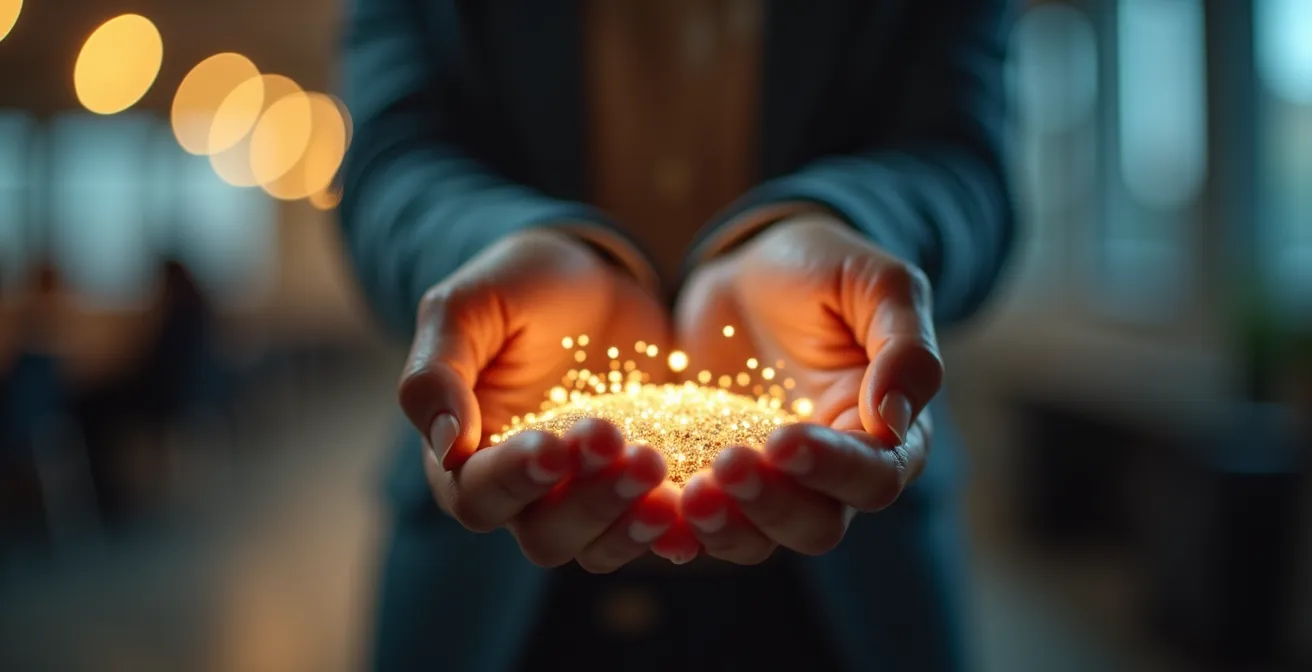 Axe Humain & Émotionnel : Mains créatives manipulant des hologrammes de montage vidéo