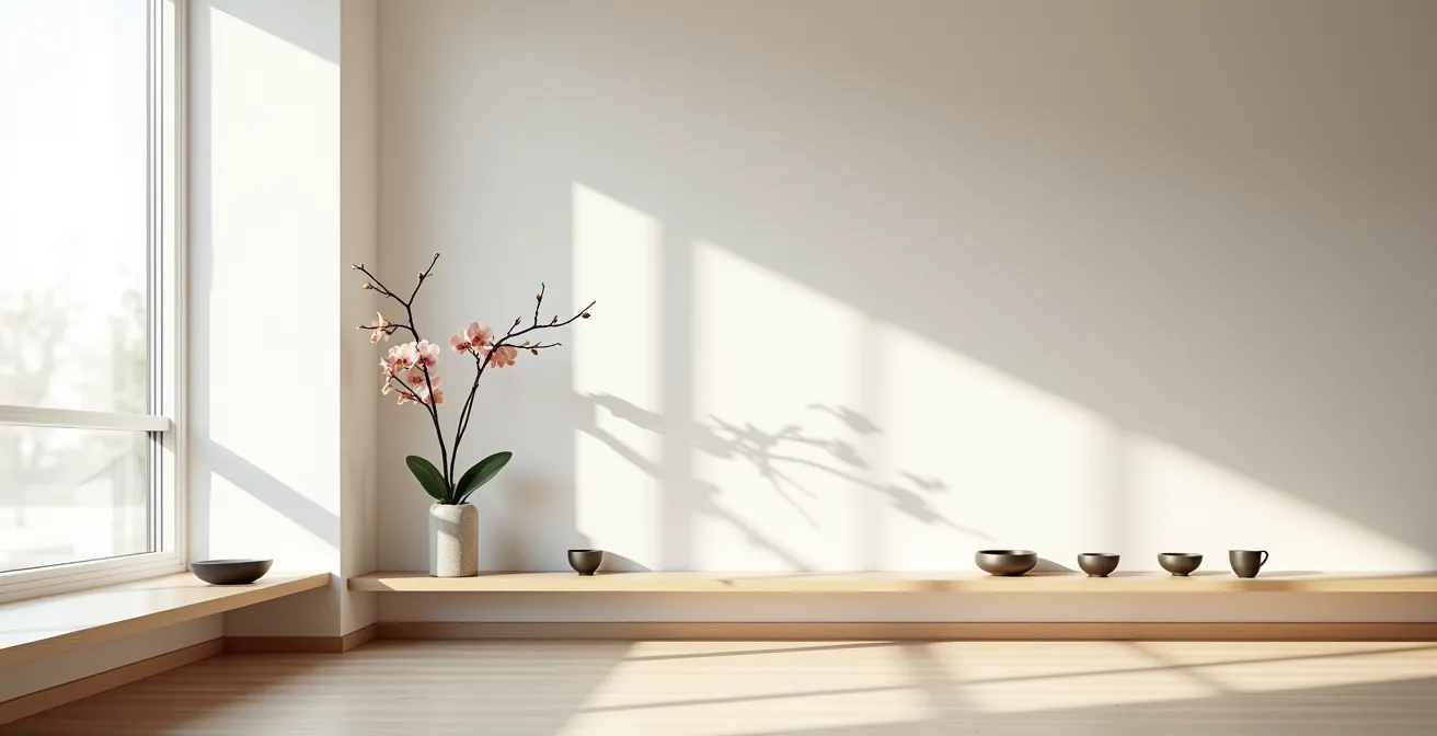 Espace de dégustation de thé dans un restaurant avec design épuré